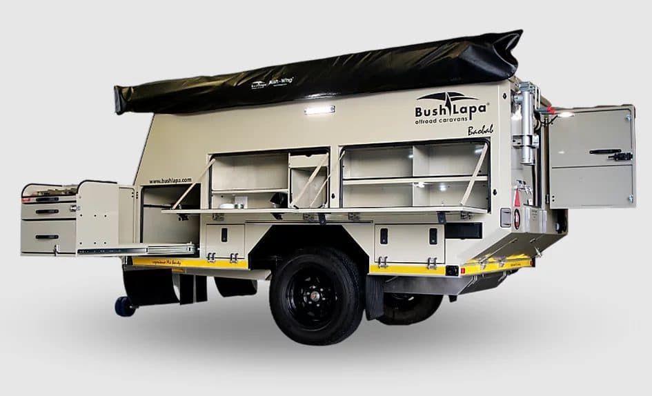 Baobab 2-Sleeper, rear three-quarter studio view